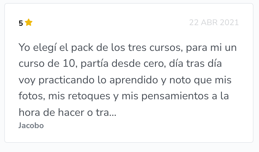 “Opiniones reales de alumnos del curso de fotografía de Kike Arnaiz”