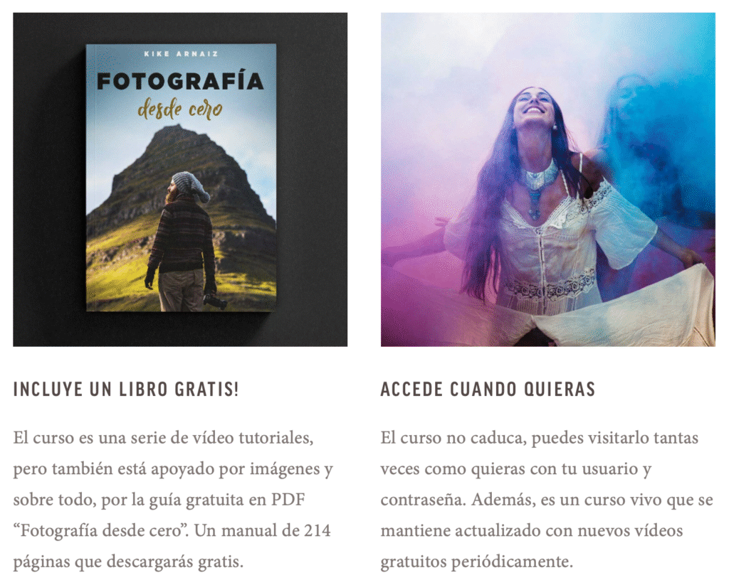 Curso de fotografía online de Kike Arnaiz para principiantes