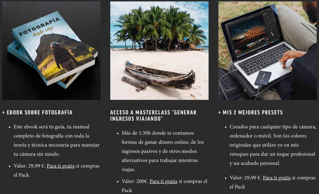 “Bonus exclusivos incluidos en el curso de Kike Arnaiz”