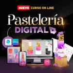 "Logo curso pastelería digital para diseño de pasteles y cake toppers"