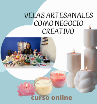 "Portada curso Velas Artesanales Como Negocio Creativo de Andrea"